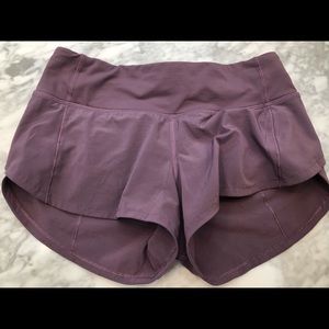 lulu lemon “speed up” shorts